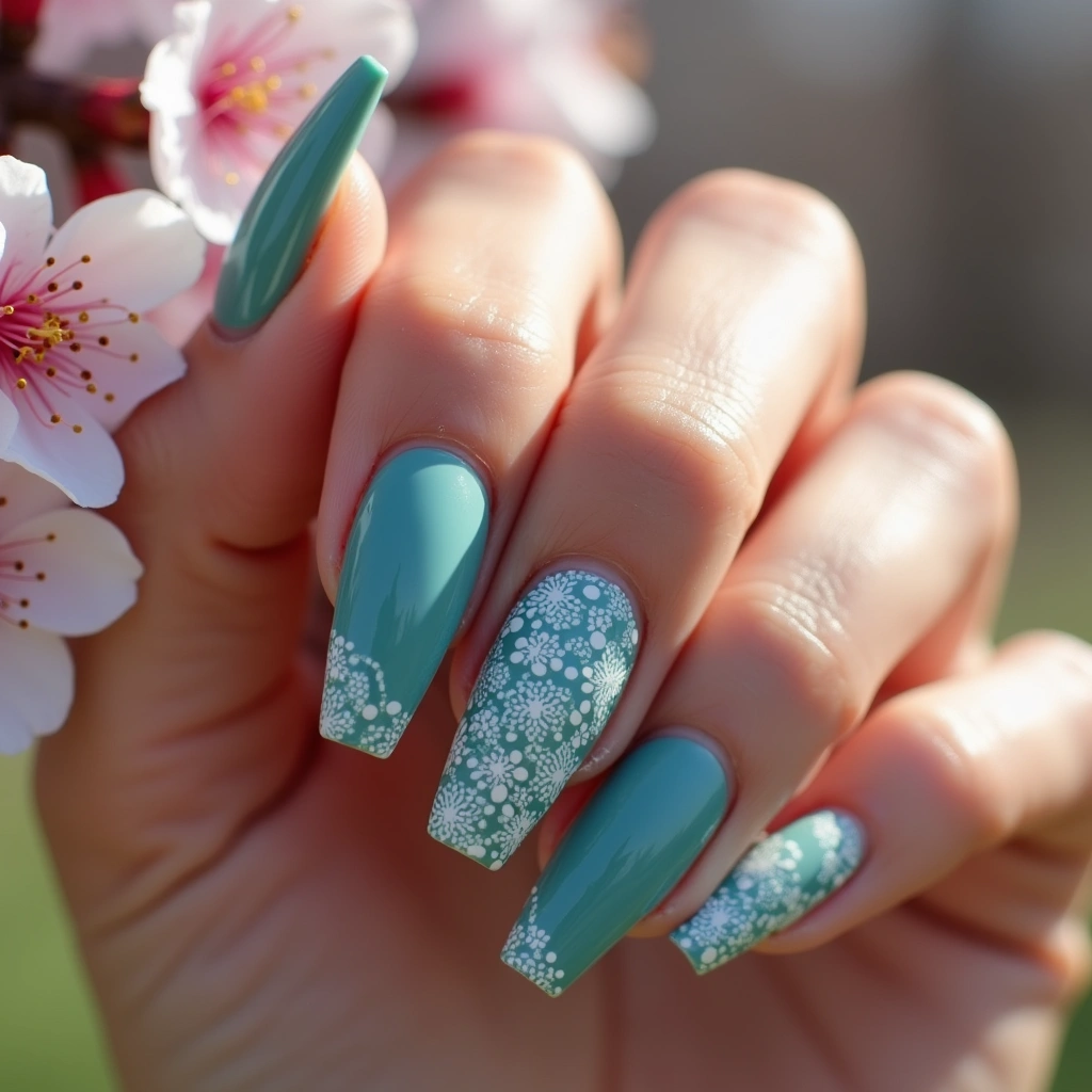 Modern Teal Dashes