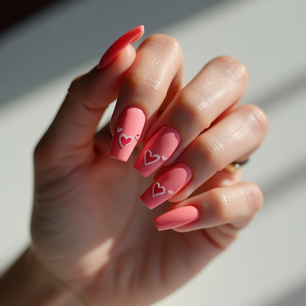 Romantic Coral Dashes