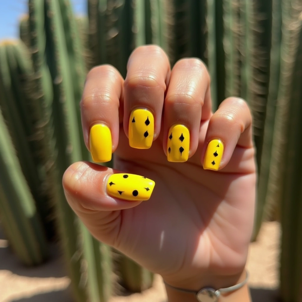 Playful Yellow Dashes