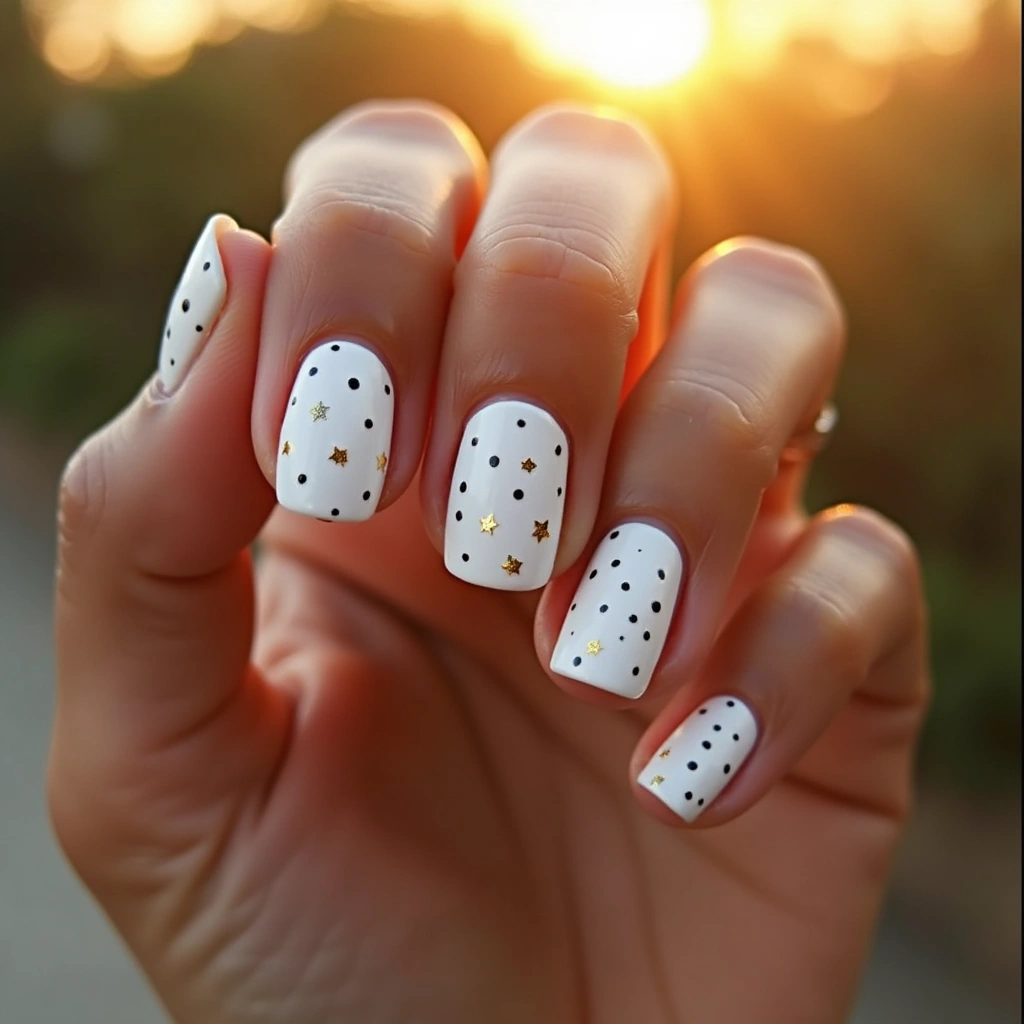Chic White Dashes