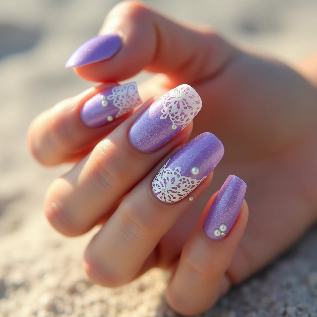 Elegant Purple Acrylic