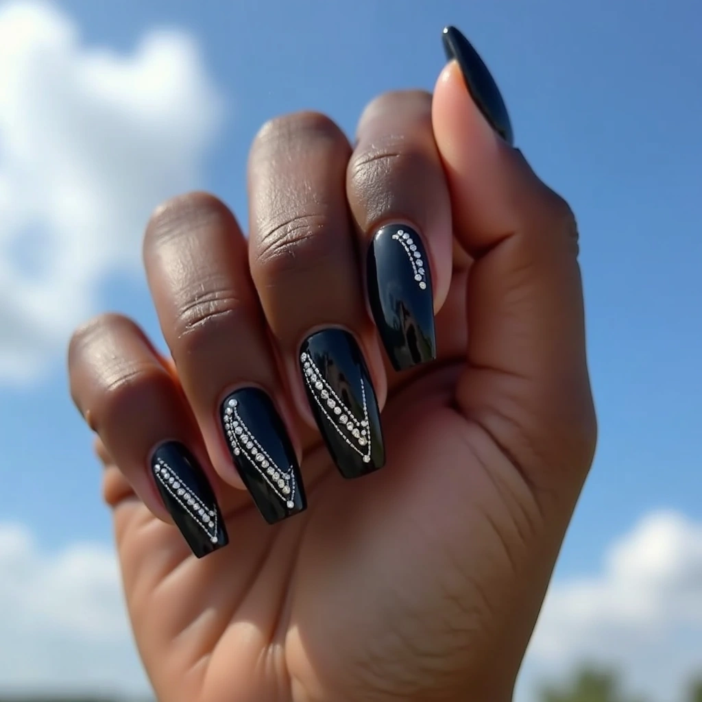 Edgy Acrylic With Rhinestones