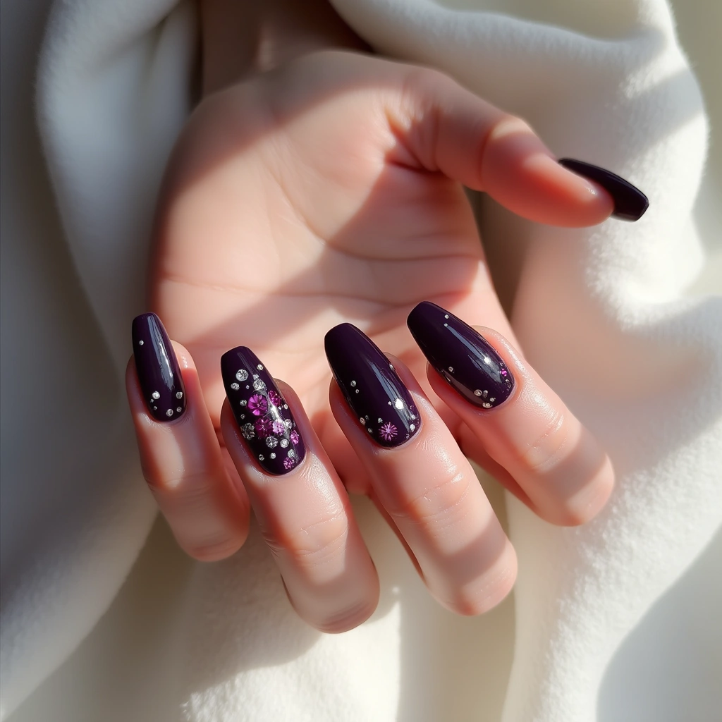 Luxurious Acrylic With Rhinestones