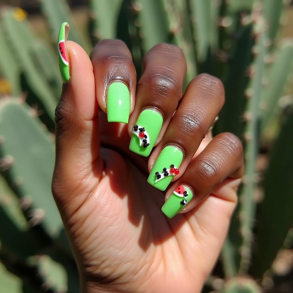 Fruity Acrylic With Rhinestones