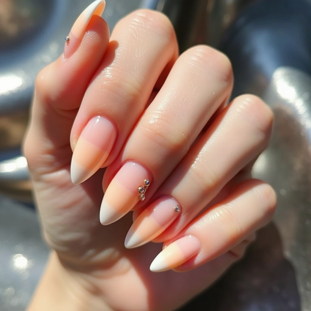 Subtle Acrylic With Rhinestones