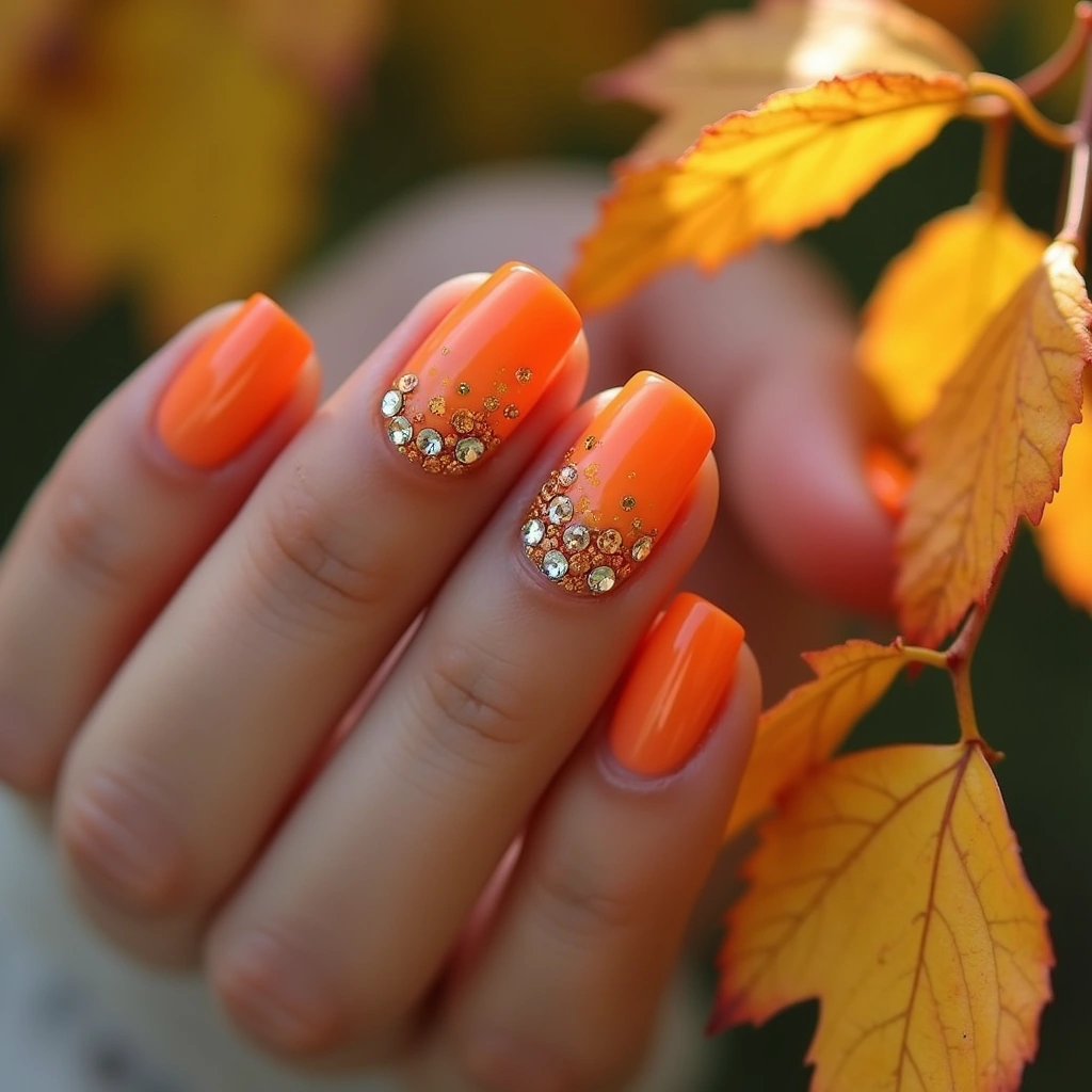 Warm Acrylic With Rhinestones