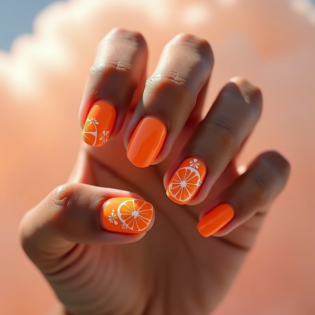 Tangerine Floral Fruit