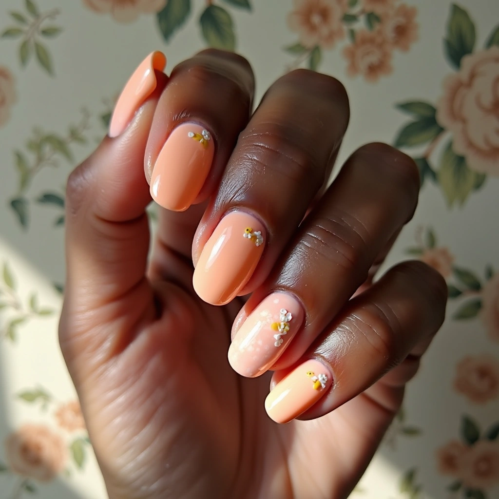Floral Duck Y2K Peach