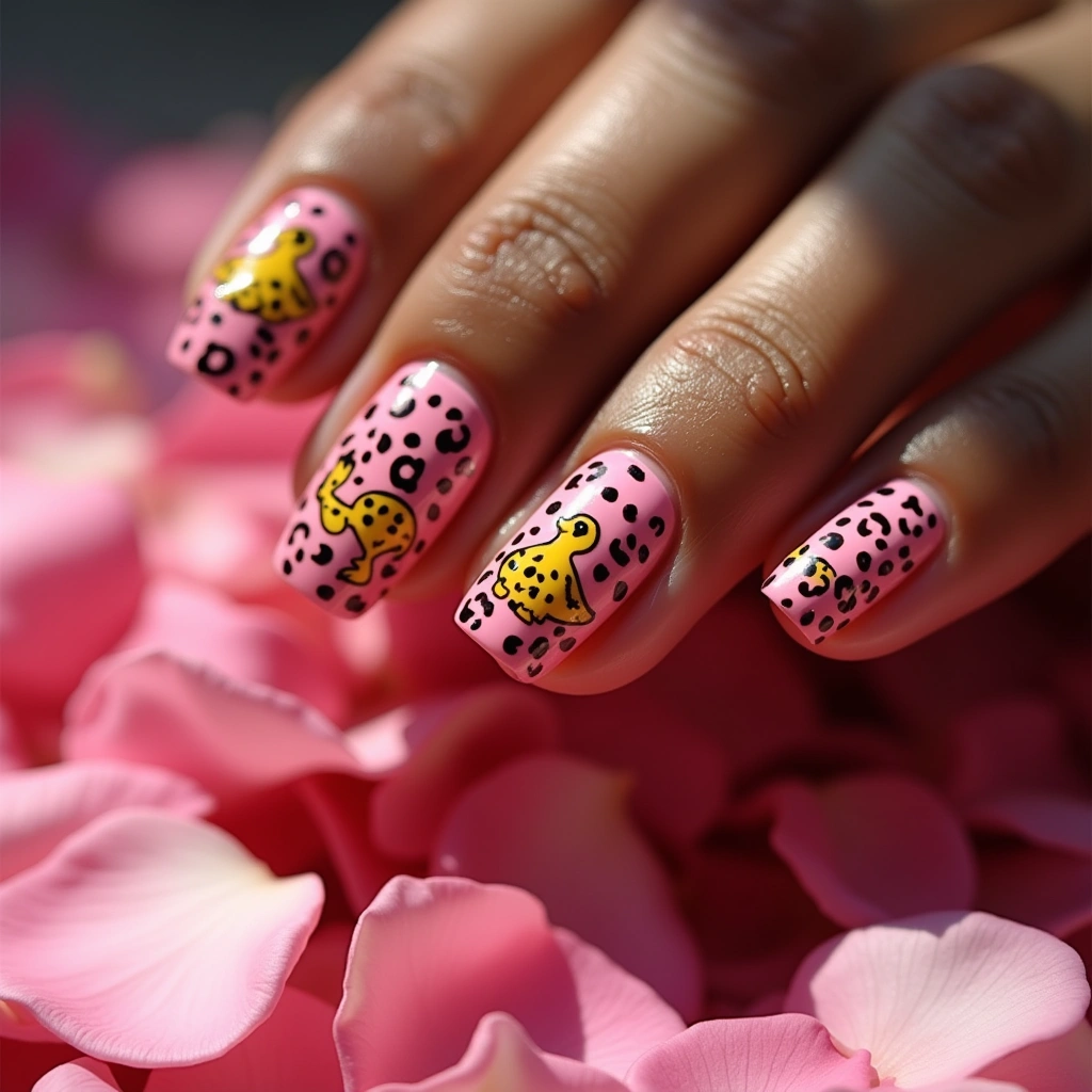 Leopard Duck Y2K Pink