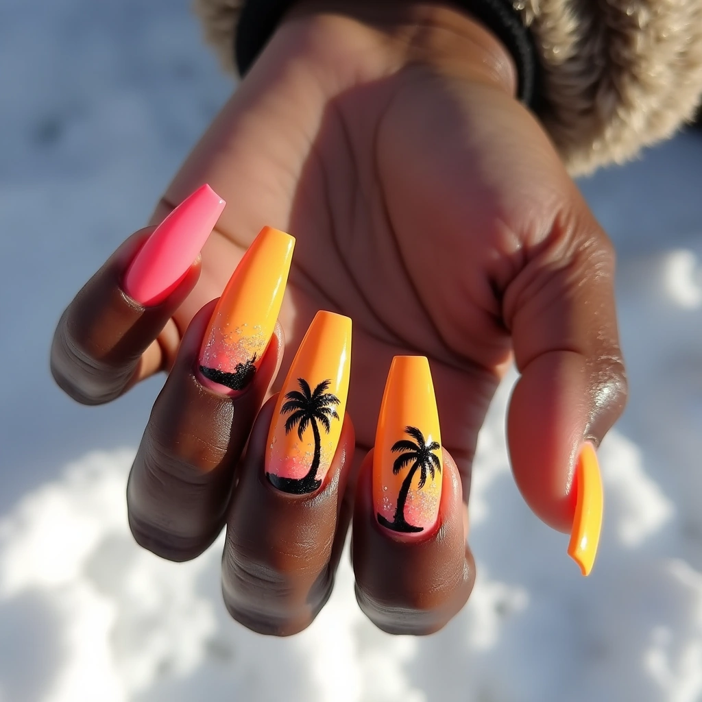 Tropical Ombre Stilettos