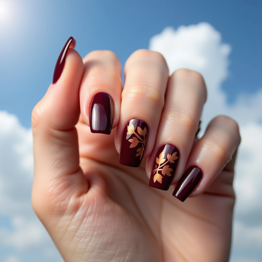 Autumnal Burgundy Flare