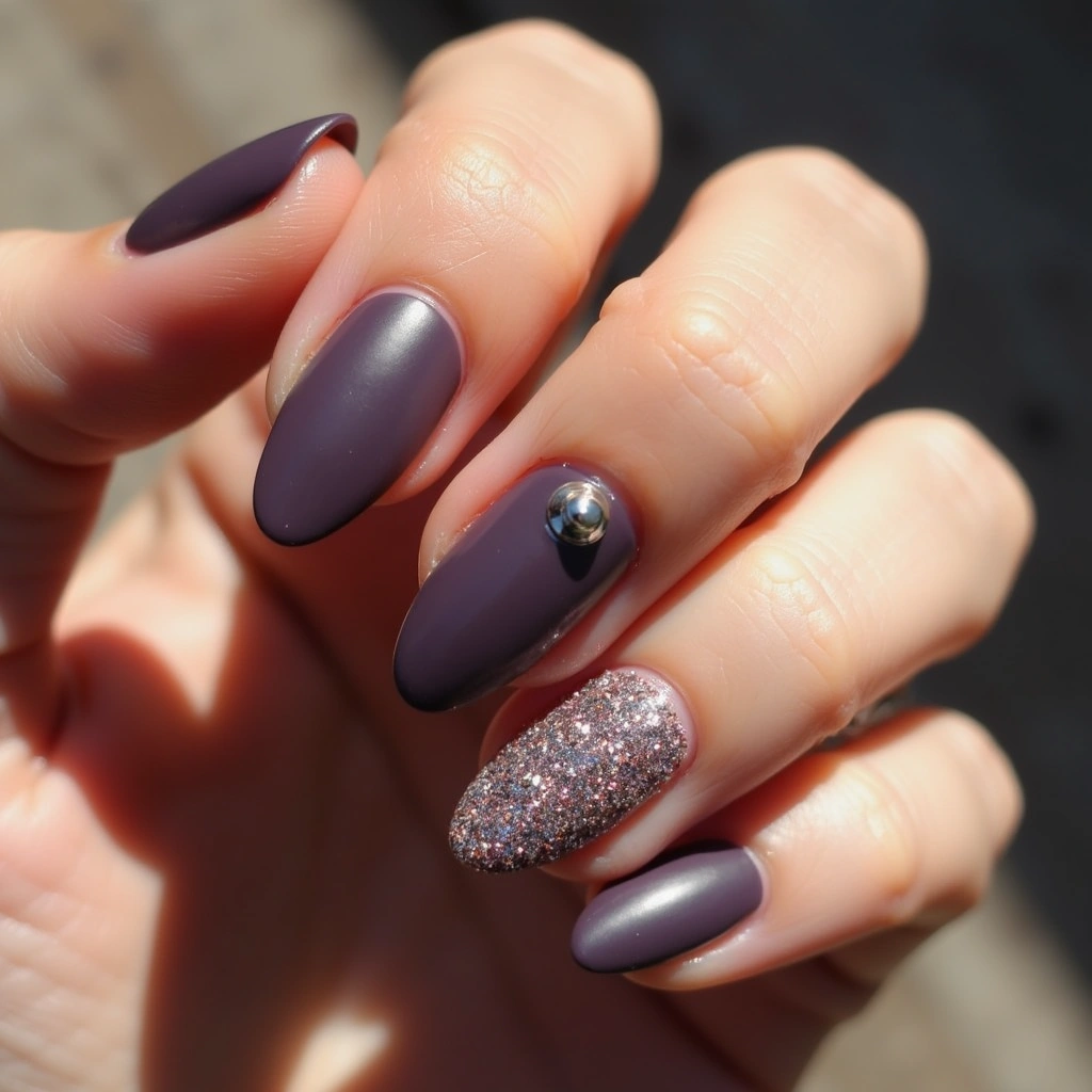 Studded Purple Almond