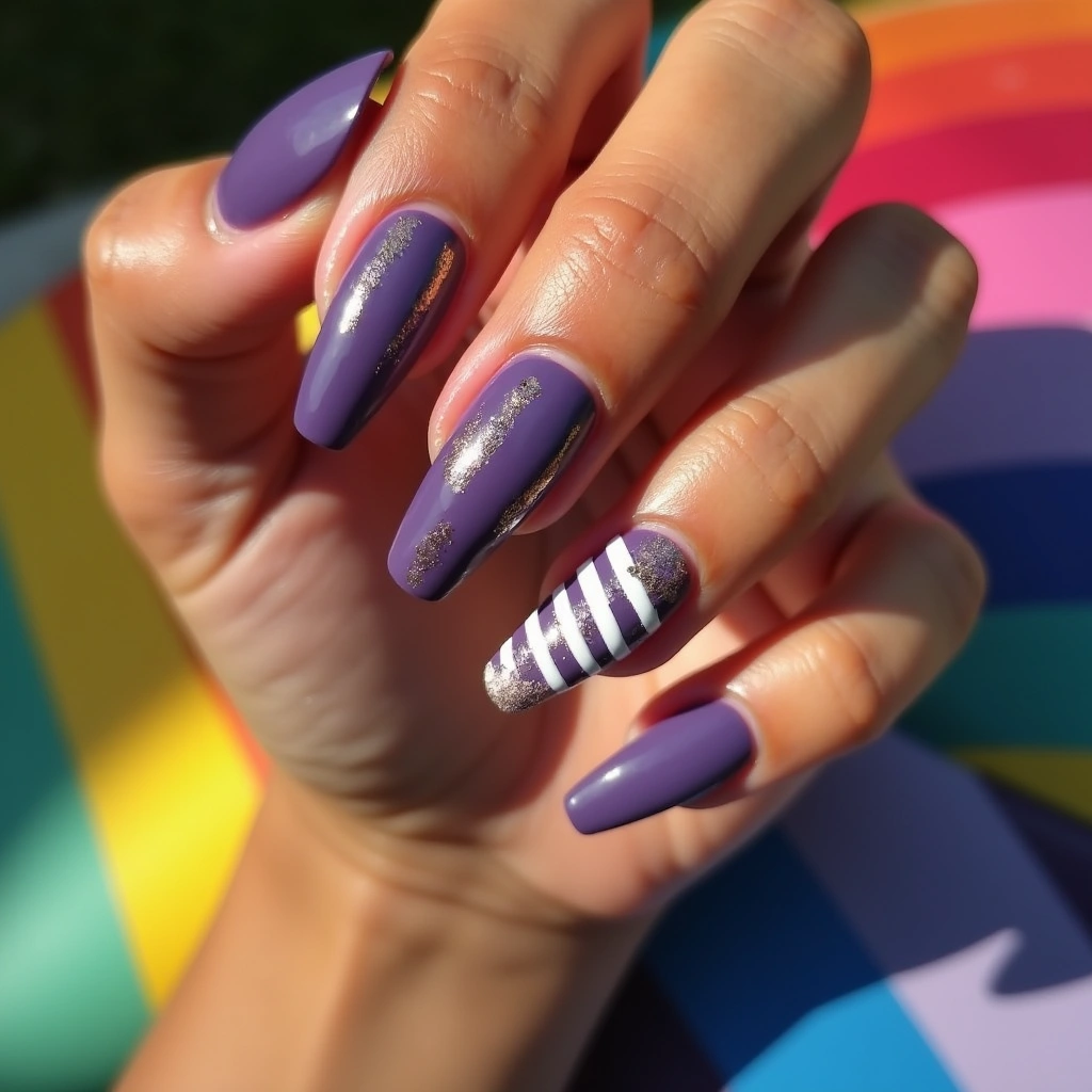 Chic Purple And White