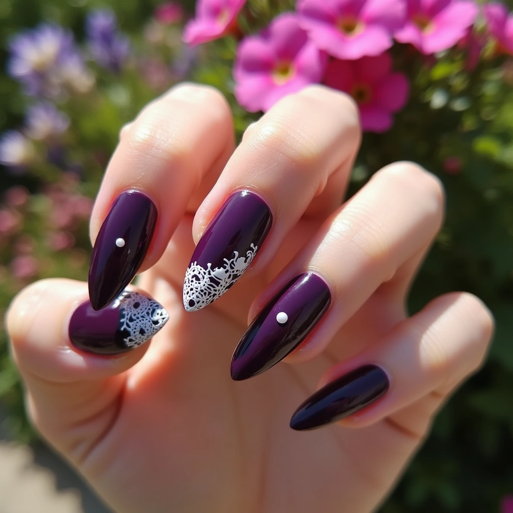 Elegant Violet Lace