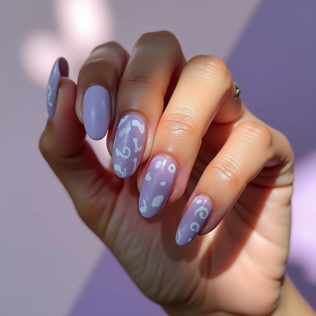 Whimsical Lavender Swirls