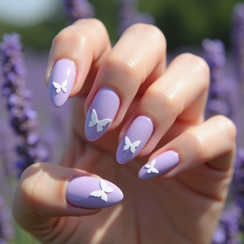 Whimsical Lavender Butterflies