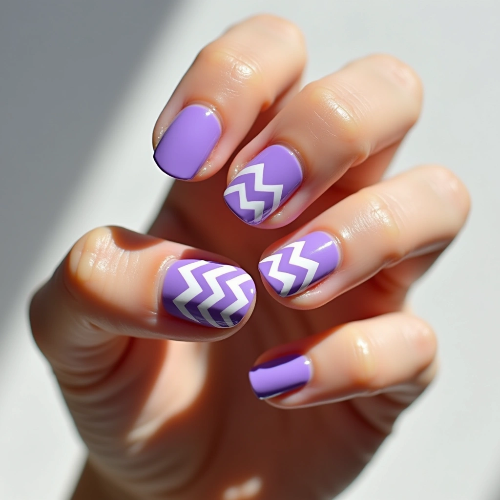 Trendy Purple Chevron