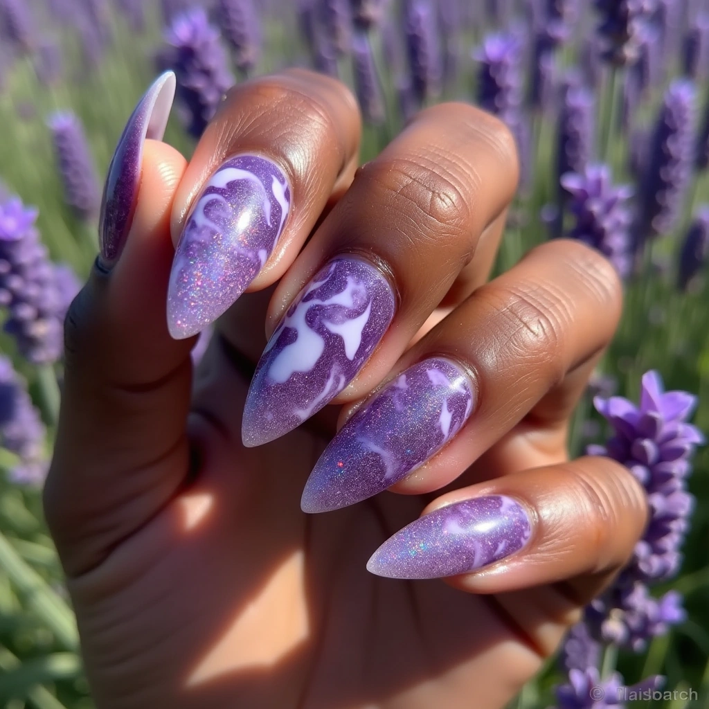 Stunning Amethyst Marbling
