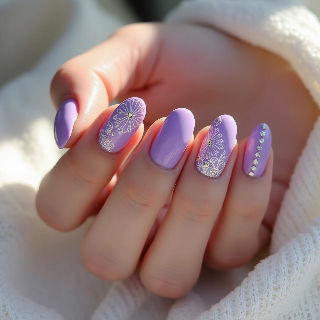 Elegant Purple And White