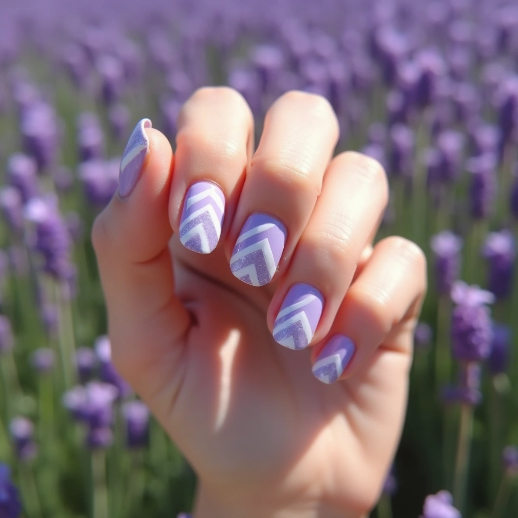 Playful Lavender Zigzag