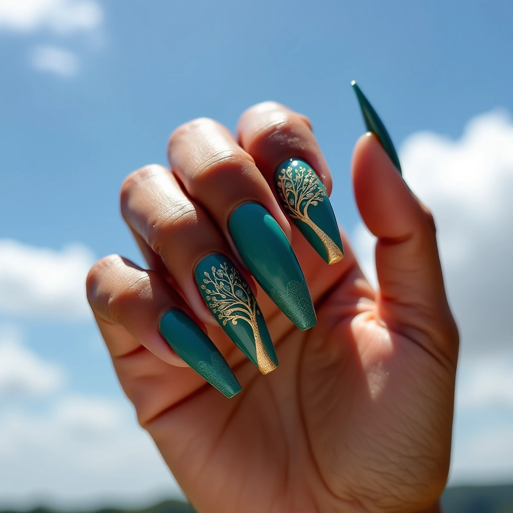 Teal Golden Tranquility