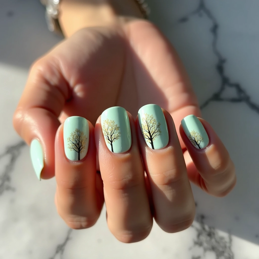 Mint Golden Watercolor