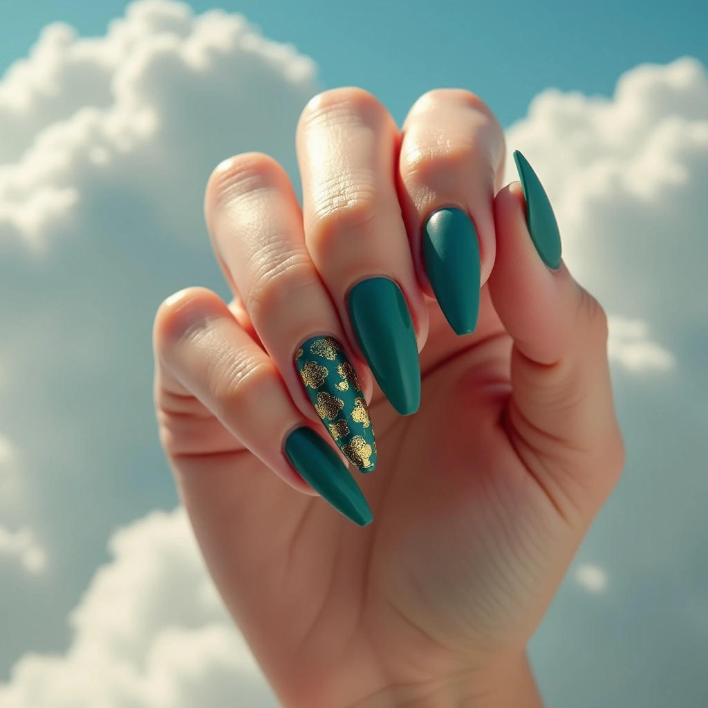 Luxurious Teal Clover