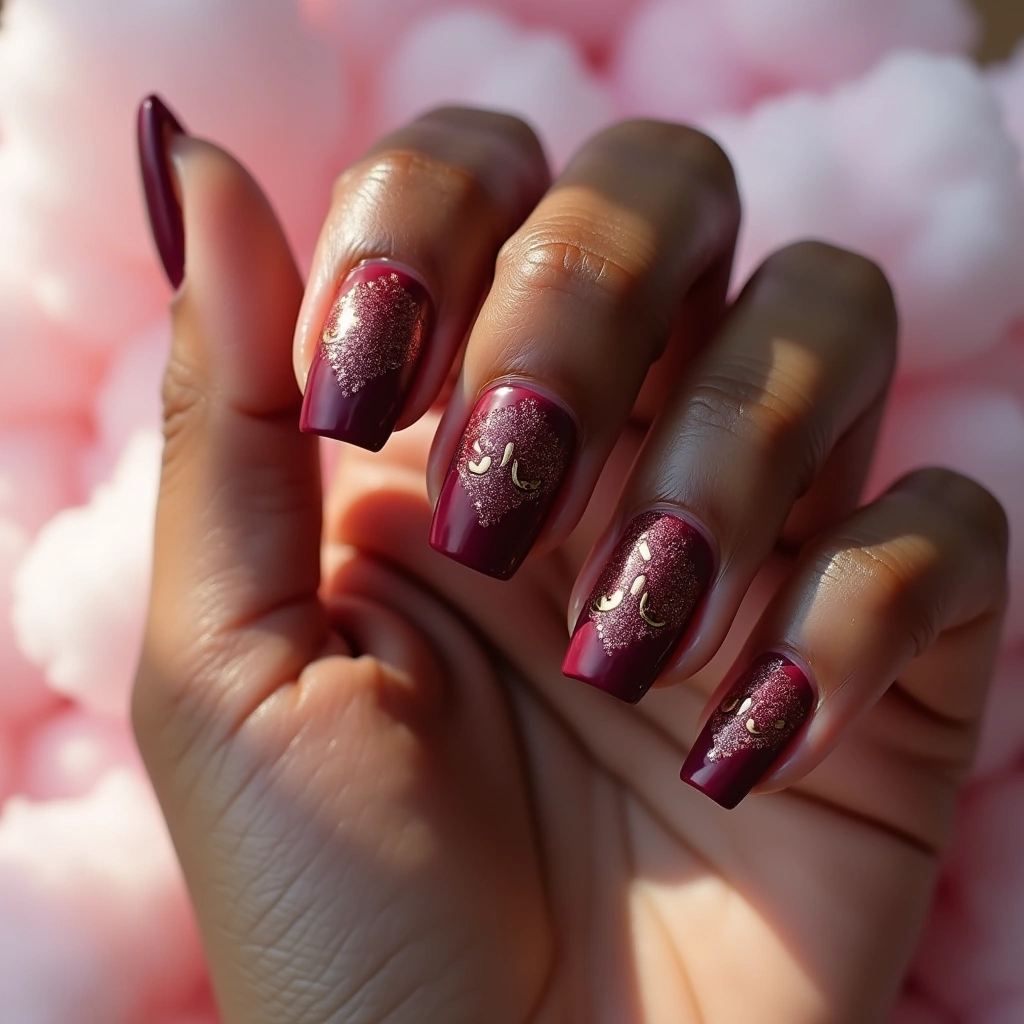 Burgundy Clover Sophistication