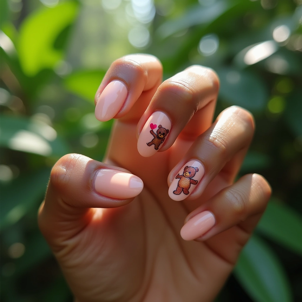 Peach Bear Hearts