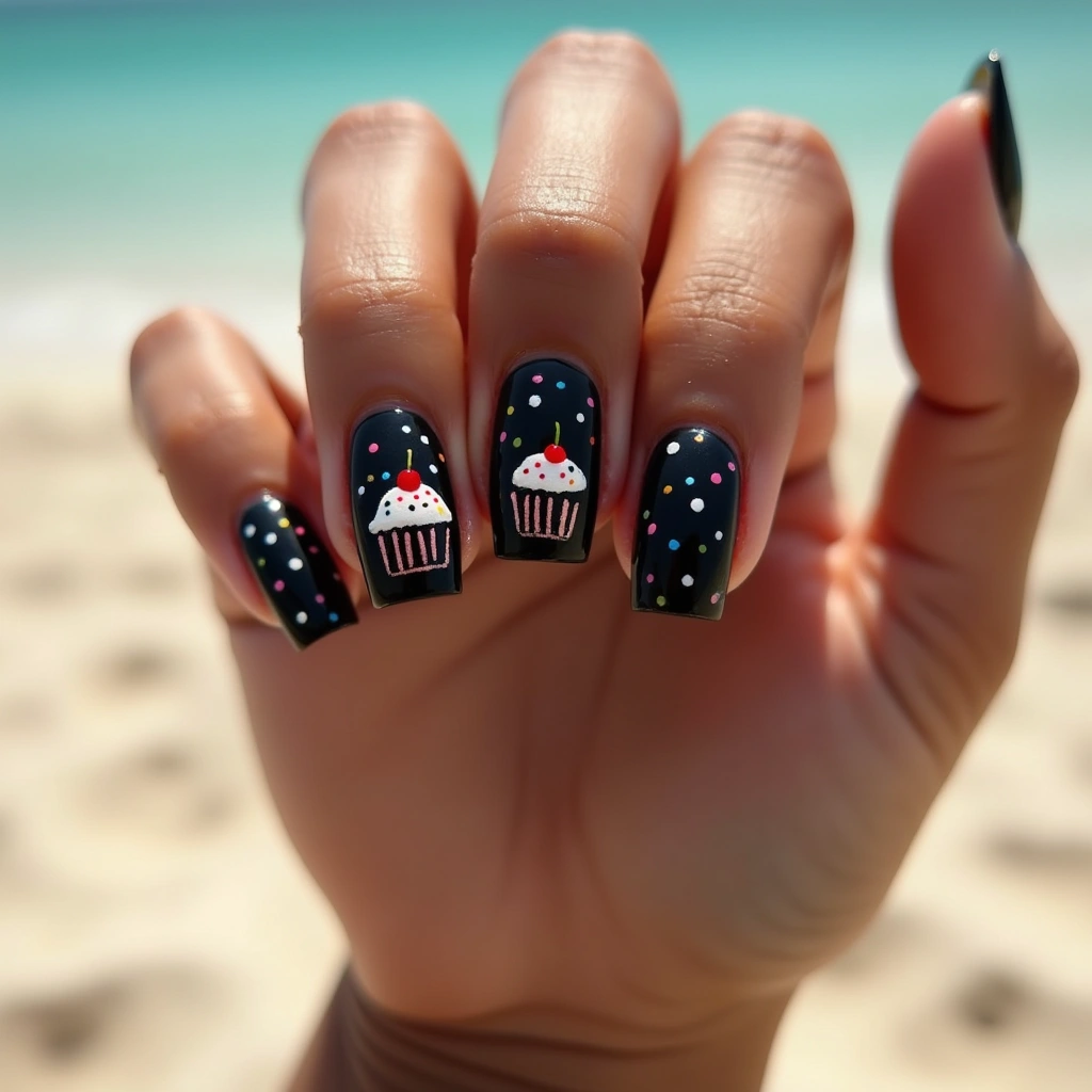 Cute Black Cupcake Fun
