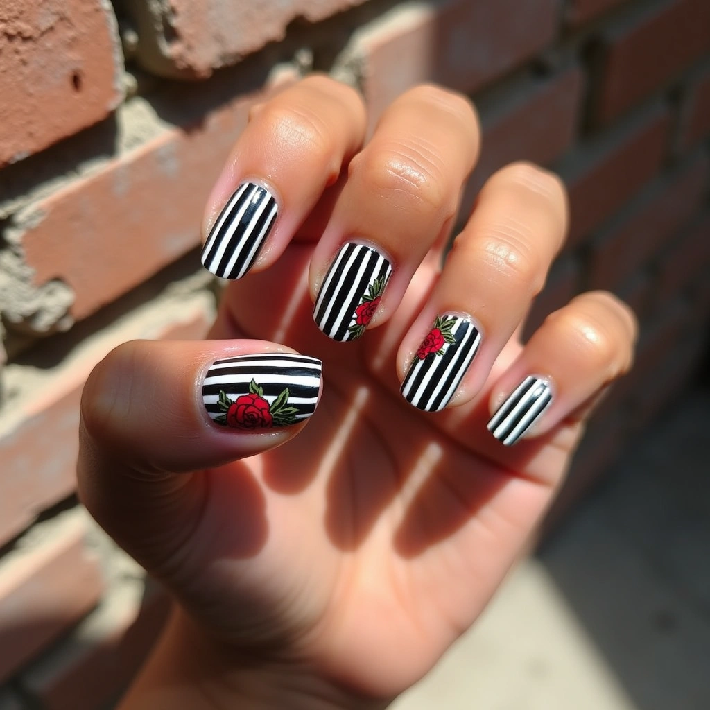 Striped Rose Couture