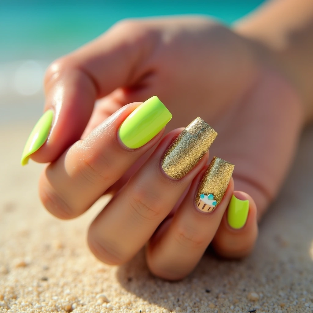 Green Glitter Delight