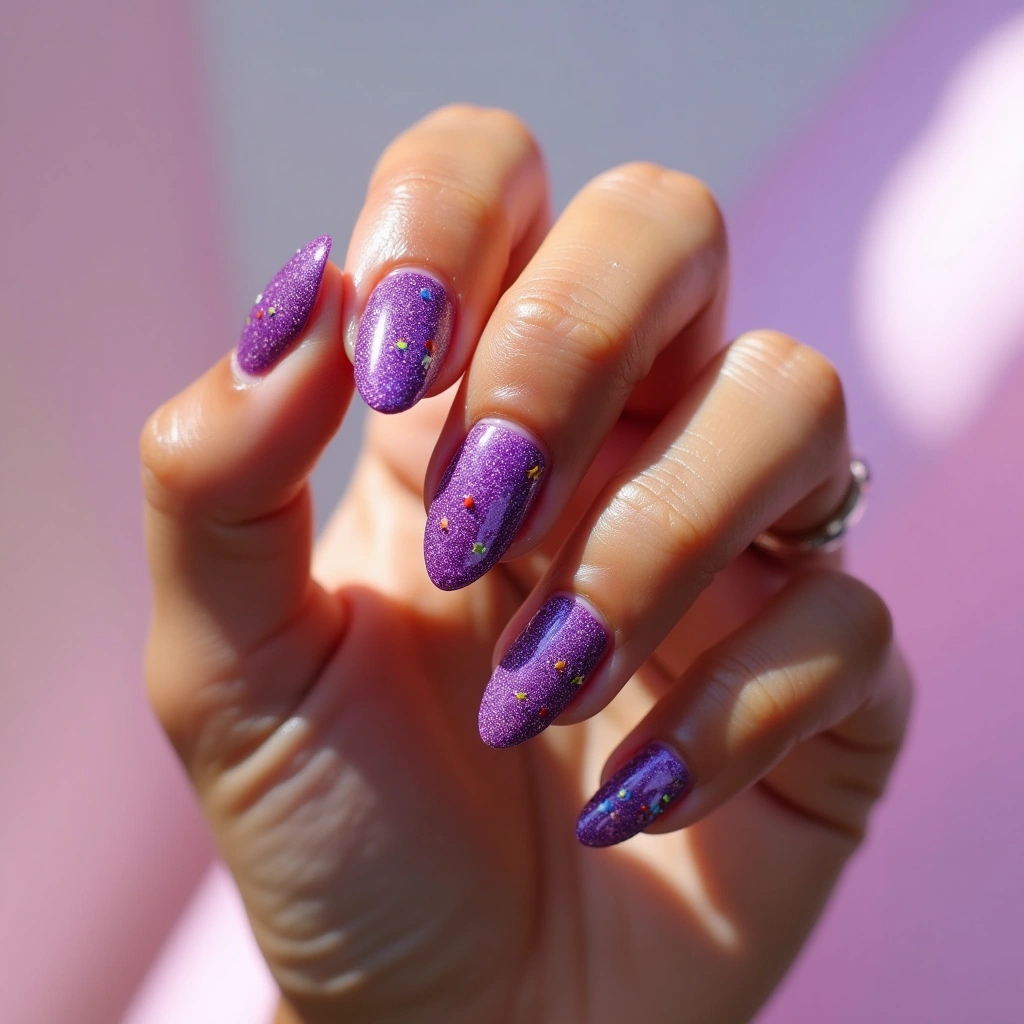 Festive Purple Glitter