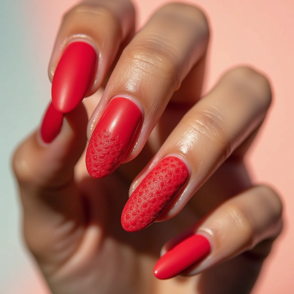 Textured Valentines Red