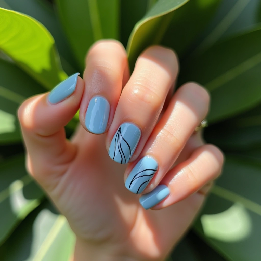 Modern Dusty Blue Minimalism
