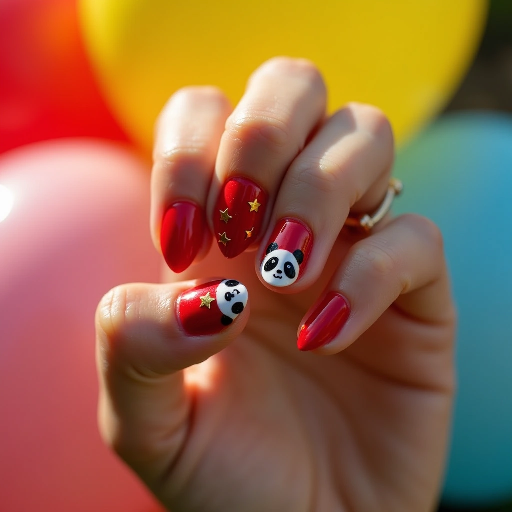 Festive Panda Stars