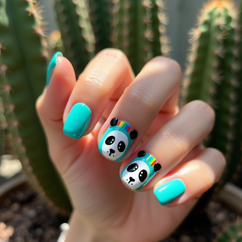 Vibrant Panda Rainbows