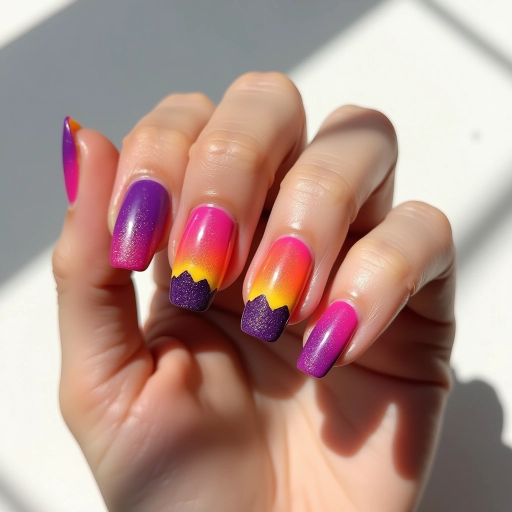 Mountain Sunset Ombre