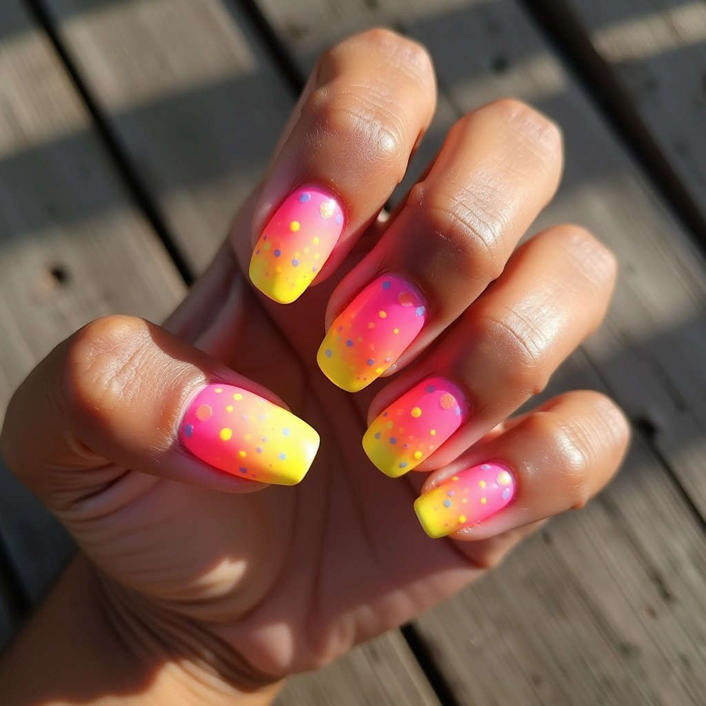 Neon Polka Sunset