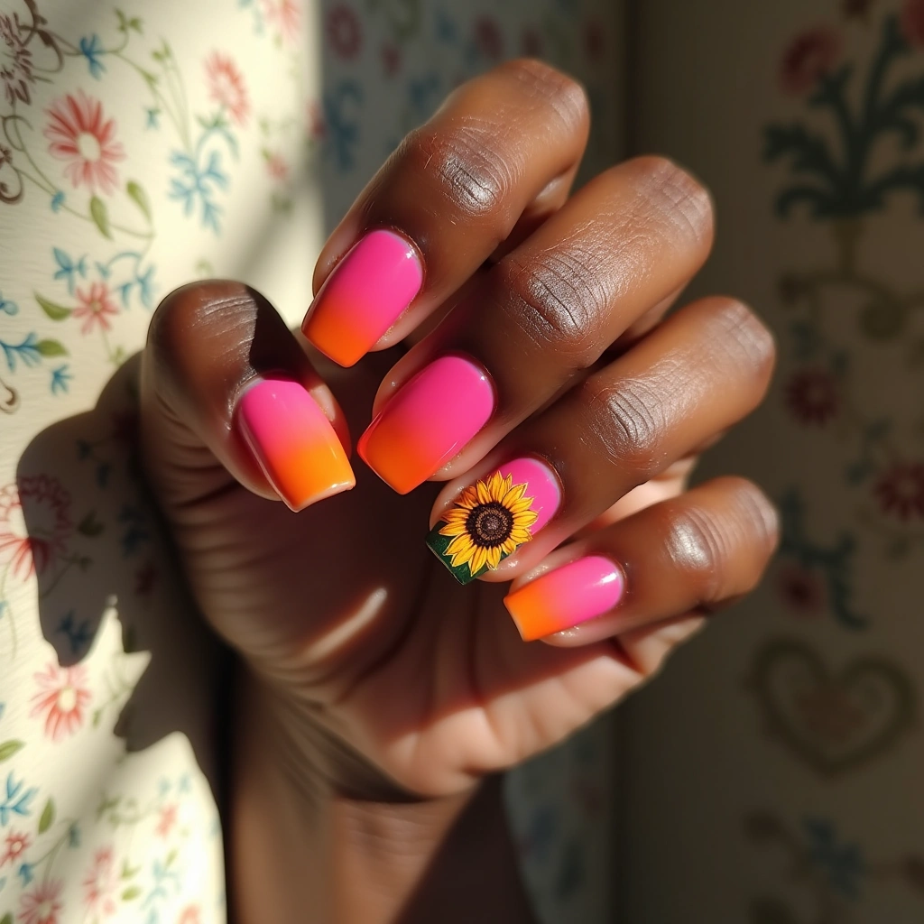 Sunflower Sunset Ombre
