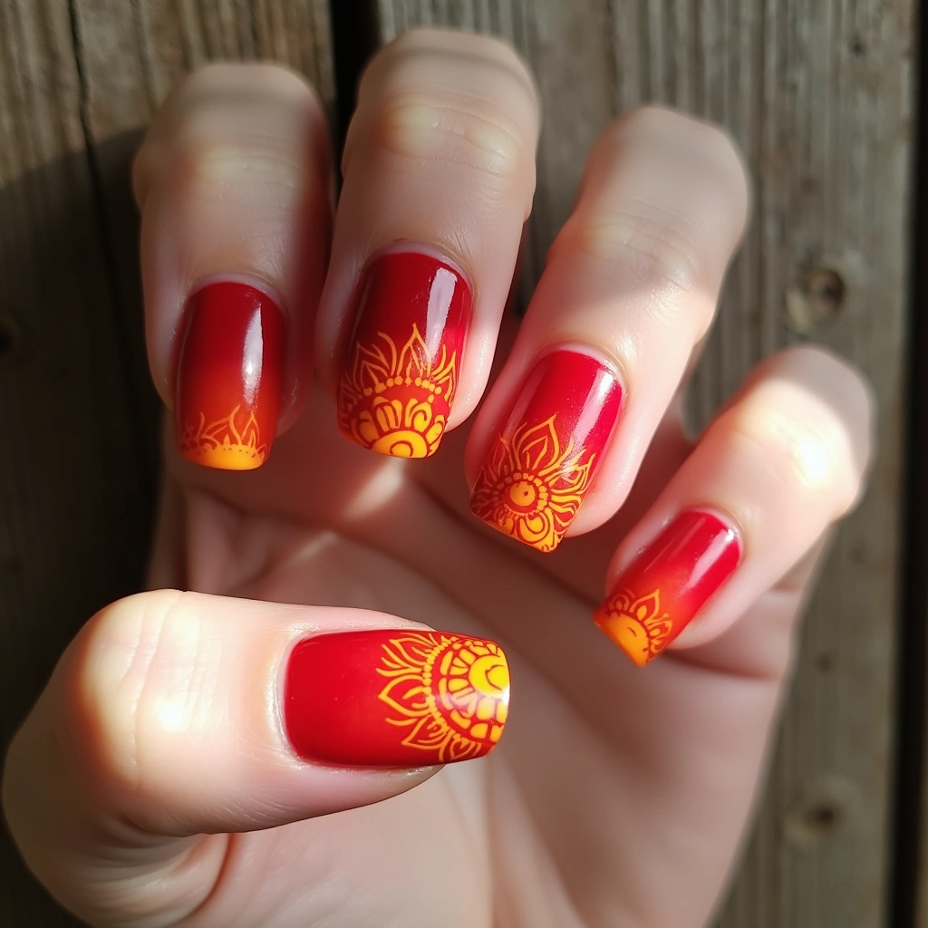 Mandala Red Sunset