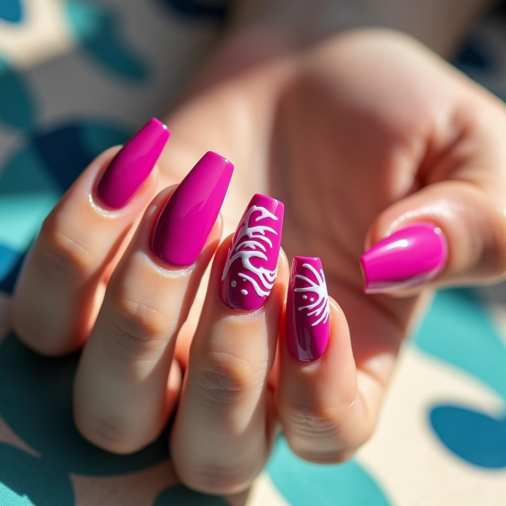 Fuchsia Hawaiian Waves