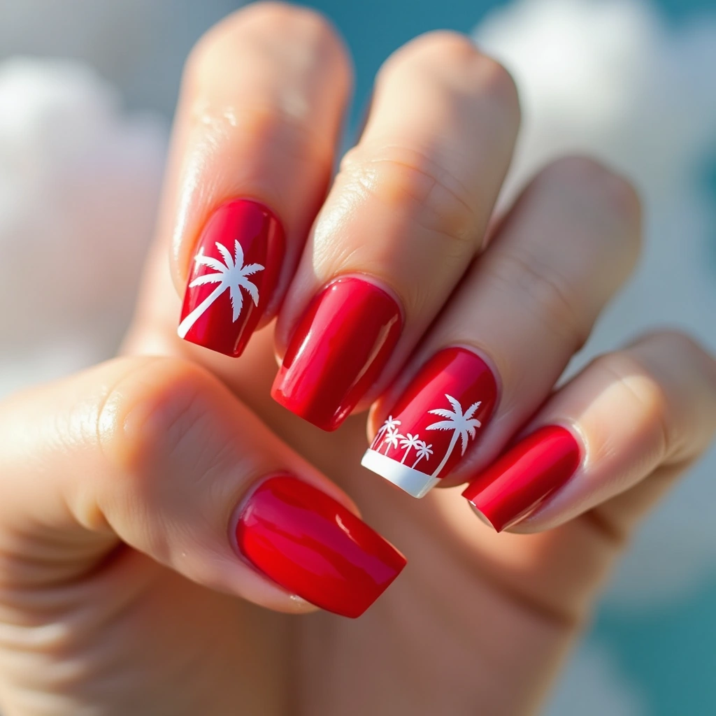 Red Hawaiian Palms