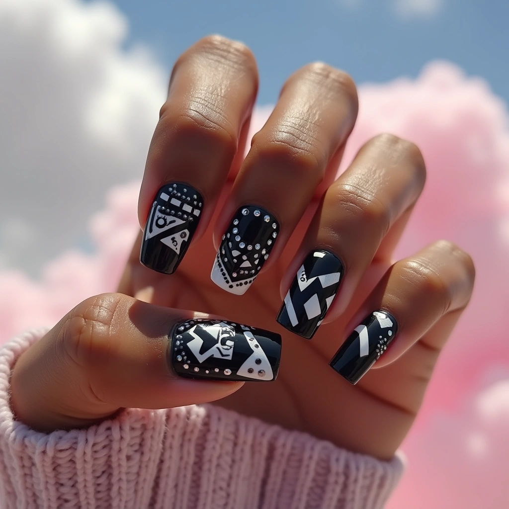 Monochrome Glam Gemini