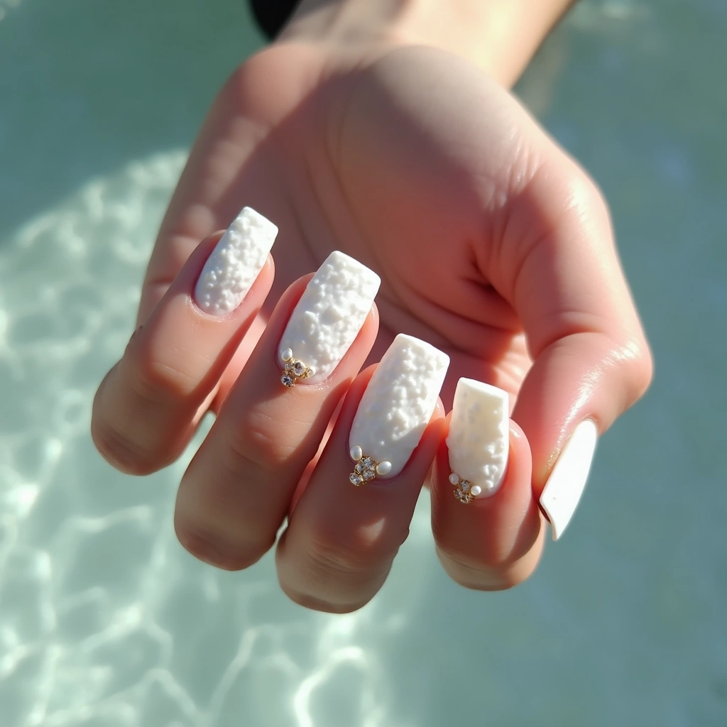Whimsical White Square Texture