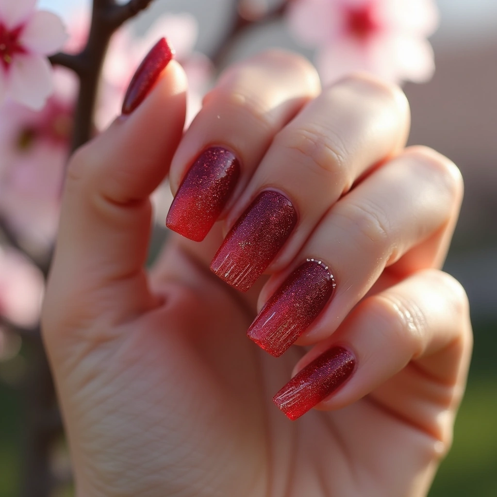 Burgundy Ombre Glow