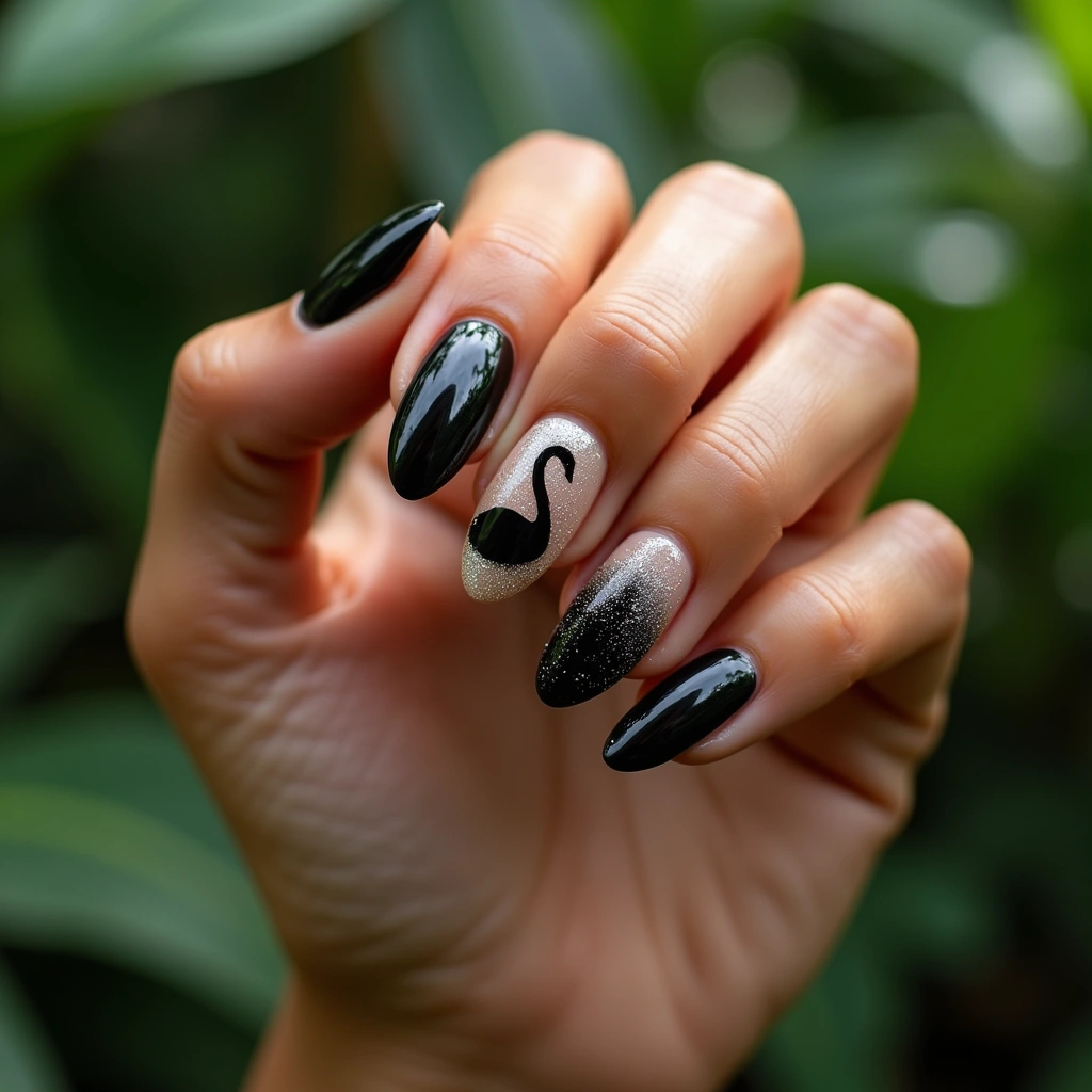 Gradient Swan Elegance