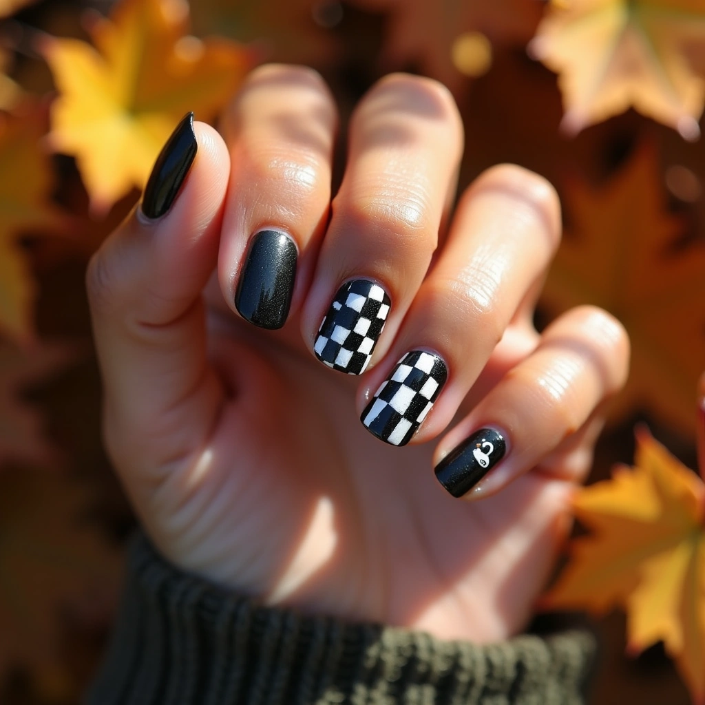 Playful Checker Swan
