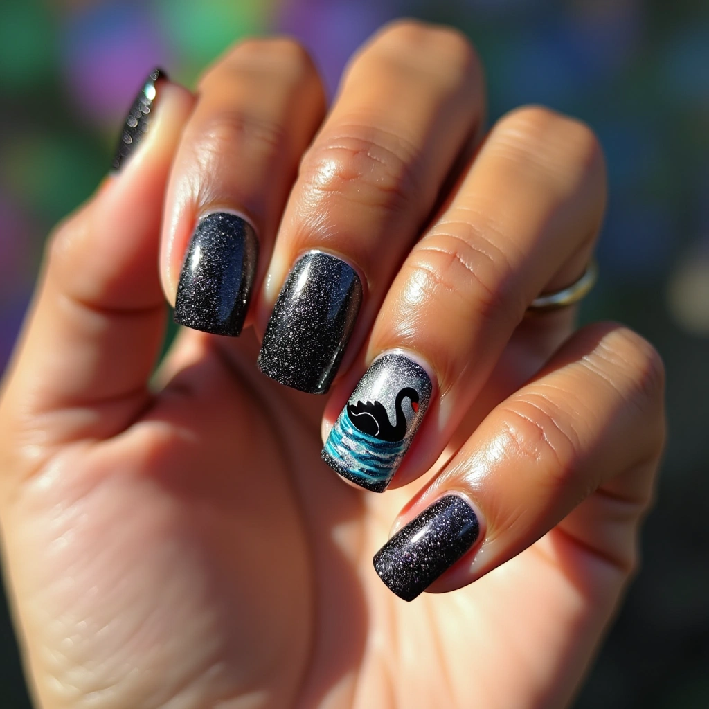 Sparkling Swan Ripples