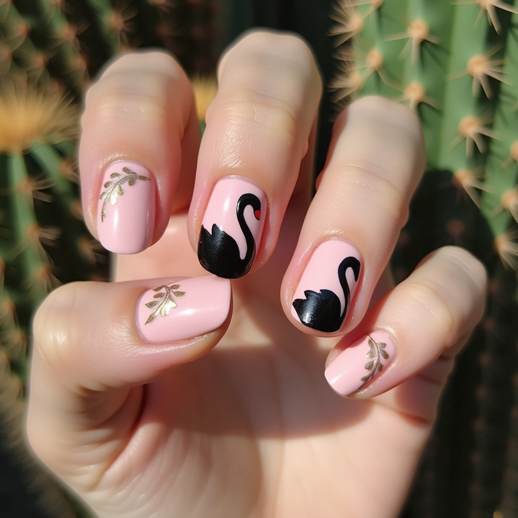 Romantic Pink Swan